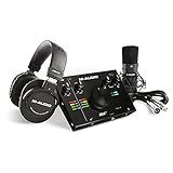 M Audio   Pacote Completo De Gravação   Interface De áudio USB  Microfone  Suporte De Choque  Cabo  Fones De Ouvido E Software   Air 192 4 Vocal Studio Pro