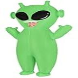 M MH ZONE Fantasia De Alienígena Inflável Para Adultos Crianças Fantasias Engraçadas De Halloween Cosplay Fantasia De Explosão Verde Adult