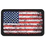 M-Tac Patch Vintage Bandeira Dos EUA - Tactical GITD Stars Bandeira Americana Militar Patch Gancho E Fecho De Velcro -Padrão-