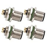 M12 Kit De Conector De Painel Fêmea Plugue De 6 Núcleos De Aviação 6 Pinos Kit De Conector Eletrônico De Alto Desempenho Para Sensores E Atuadores