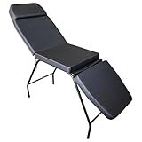 Maca 3 Posições Reclinável Estética Massagem Tattoo Resistente For Ty Store Preto Facto Estrutura Preta 