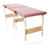 Maca Dobravel Portatil Maleta Massagens Estetica Depilação Cor Rosa Bebê