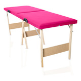 Maca Dobravel Portatil Maleta Massagens Estetica Depilação Cor Rosa Pink