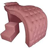Maca Estética Chaise Long Profissional Estofada Capitonê 180x85x70 Rosê 
