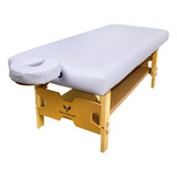Maca Fixa Bali Spa Reforçada Suporta 200kg Mesa De Massagem Estética Limpeza De Pele Cor Branco
