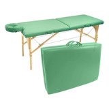 Maca Legno Maleta Portátil Sirius 70cm Spa Altura Regulável Cor Verde claro