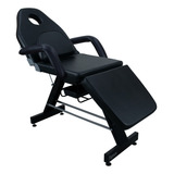 Maca Poltrona Cadeira Fixa Com Gaveta Reclinavel Estetica Salus Cor Preto