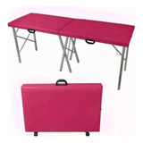 Maca Portatil Dobravel Massagem Estetica Depilação Cor Rosa