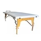 Maca Portátil Profissional BK Com Regulagem De Altura E Apoio De Cabeça 65cm Branco