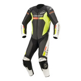 Macacão Alpinestar Gp Force Chaser 1pc Preto Amarelo Fluor