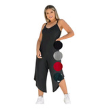 Macacao Assimetrico Pantacourt Feminino