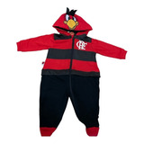 Macacão Bebê Flamengo Mascote Oficial