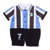 Macacão Bebê Grêmio Uniforme Campo Oficial