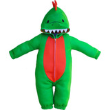 Macacao Bebe Moletom Fantasia Kigurumi Pijama Dinossauro