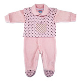Macacão Bebê Plush Casaco Tricoline Bordado Diversas Cores