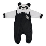 Macacão Bebê Plush Urso Panda Com