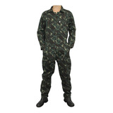Macacão Brim Camuflado Caça Pesca