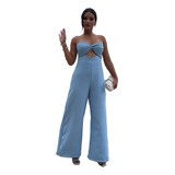 Macacao Calca Pantalona Com