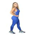 Macacão Com Bojo Suplex Fitness Academia Ginástica Liso -azul- M-
