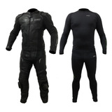 Macacão Couro Moto 2pc X11 segunda Pele balaclava Brinde