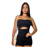 Macacao Curto Feminino Tomara