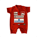 Macacão De Bebê Curto Mesversario Ferrari Formula 1