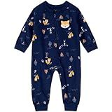 Macacão De Bebê Moletom Flanelado Com Zíper E Aplique Interativo Raposa E Ursinho Azul Marinho Brandili BR Idade 6 Meses 9 Meses Azul Marinho 