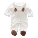 Macacão De Bebê Plush Fantasia Infantil Urso Inverno