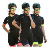 Macacão De Ciclismo Feminino Gel Roupa Diversos Macaquinho