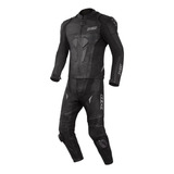 Macacão De Couro 2 Peças X11 Speed 2 Preto Lançamento