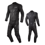Macacão De Couro Moto X11 Preto Spedy2