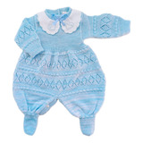 Macacão De Tricô Para Bebe Bordado Luxo Menino E Menina