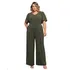 Macacão Feminino Longo Plus Size Pantalona Manga Morcego