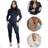 Macacão Feminino Manga Longa Canelado Moda Gringa Virginia