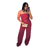 Macacao Feminino Pantalona Social