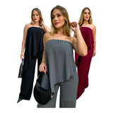Macacao Feminino Social Pantalona