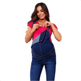 Macacao Gestante Camila Comp Jeans
