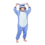 Macacão Infantil Lilo Stitch Fantasia Pijama Kigurumi