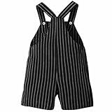 Macacão Infantil Listrado Estampado Cor Sólida Suspensórios Macacão Infantil Masculino Suspensório Roupa De Banho Para Bebês Preto 3 4 Anos
