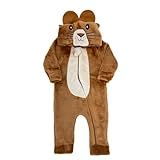 Macacão Inverno Bichos Fleece Fantasia Animais Bebê Infantil -Padrão- Leão Caramelo M101- 1-