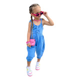 Macacão Jeans Calça Claro Criança Infantil