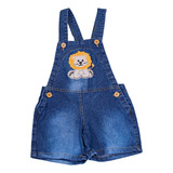 Macacao Jeans Short Infantil