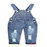 Macacão KIDSCOOL SPACE Para Menino E Menina Macacão Jeans Com Babador Grande E Elástico Azul 9 A 10 Anos