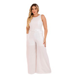 Macacao Longo Pantalona Moda