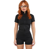 Macacão Natação Feminino Curto Babylook Suplex Fitness