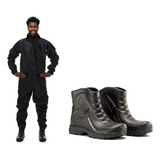 Macacão Nylon Impermeável Bota Pvc Impermeável Pantaneiro
