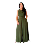 Macacao Pantalona Feminino Longo
