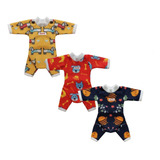 Macacão Pijama Cachorro Roupa Pet Frio Tam P 3 Unidades