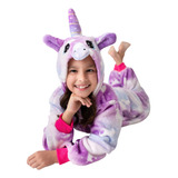 Macacão Pijama Infantil Menina Unicórnio Kigurumi