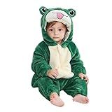 Macacão Pijama Inverno Bebê Bichinhos Macacão Animal Flanela Para Bebês Unissex Sapo 6 12 Meses 